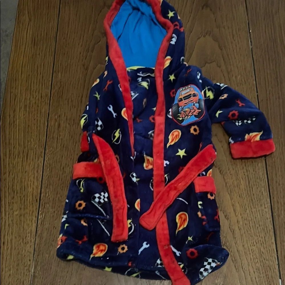 Kids Pajamas with Hood - Blue and Red